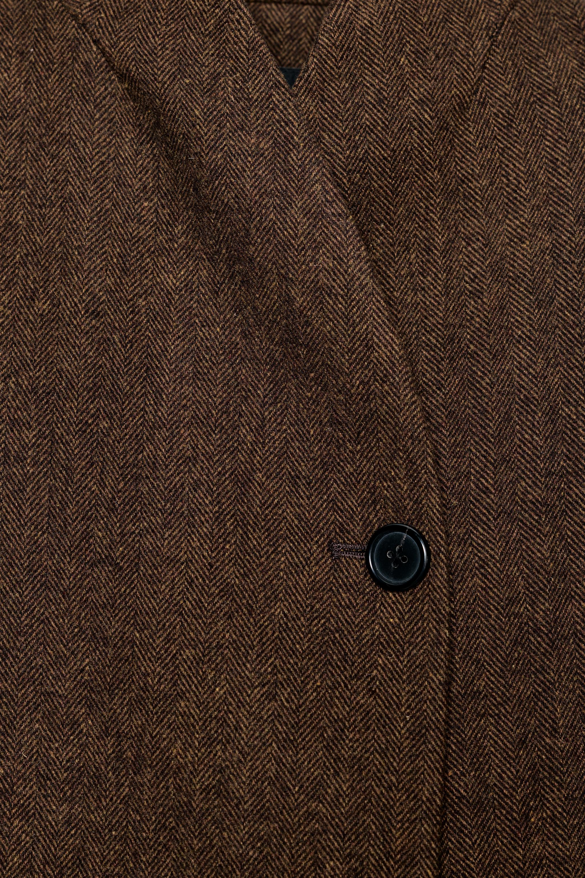 HERRINGBONE WOOL BLEND BLAZER ZW COLLECTION